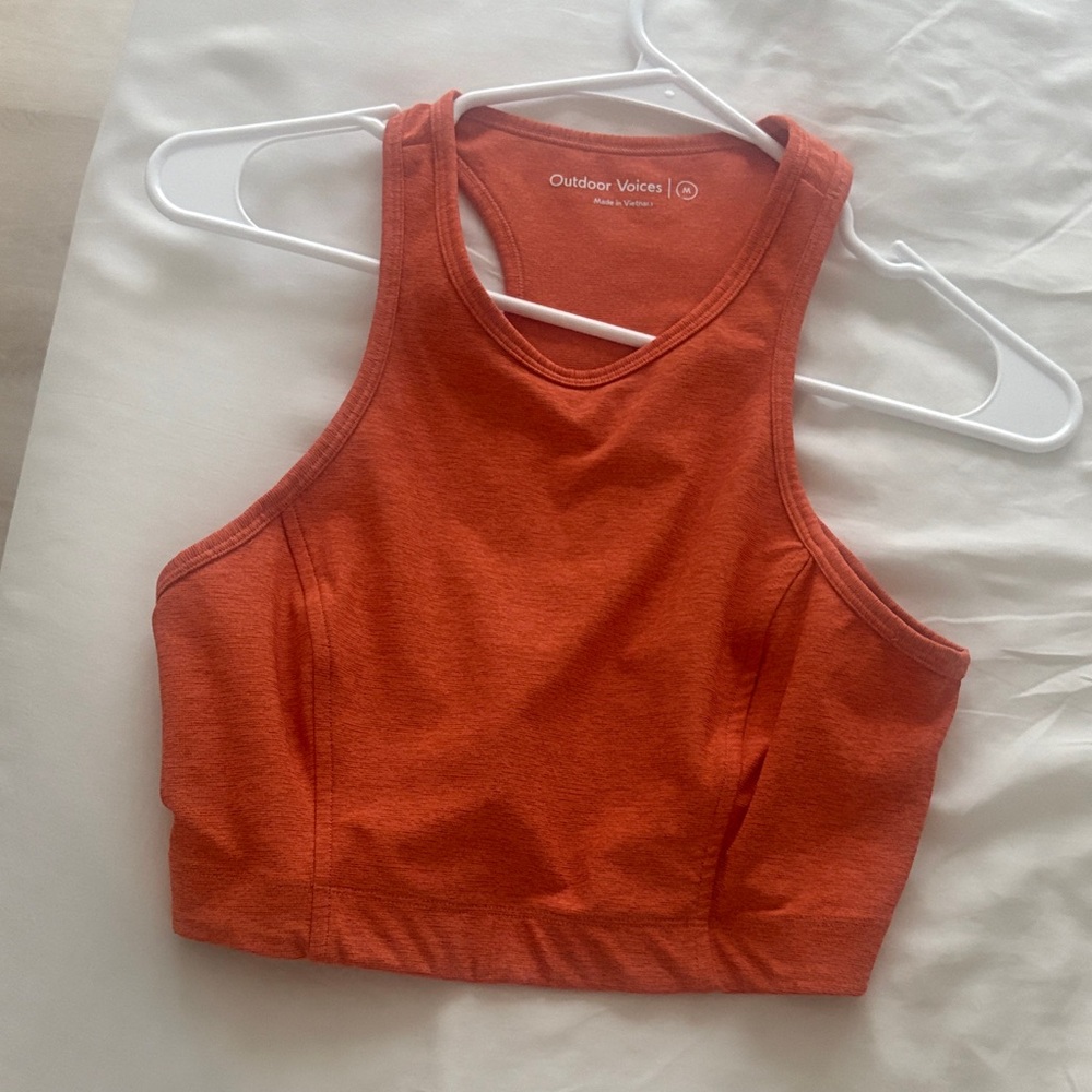 Outdoor Voices Bright Orange Crop Top